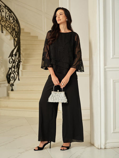 Chiffon Floral Layered Blouse