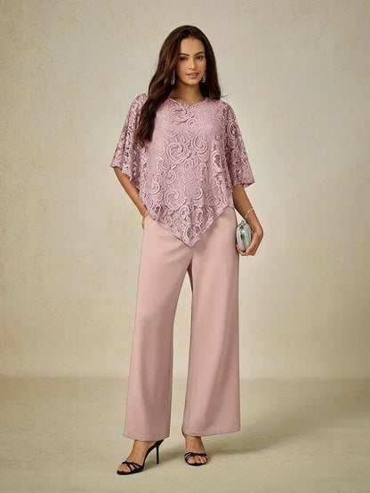 Elegant Lace Batwing Sleeve Top