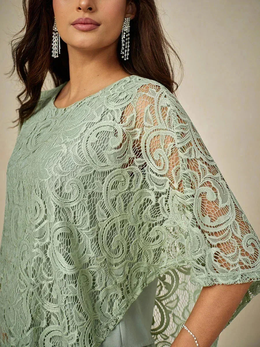 Elegant Lace Batwing Sleeve Top