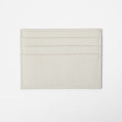 Full-Grain Leather Ultra-Thin Compact Card Case (Multi-Card Slots)