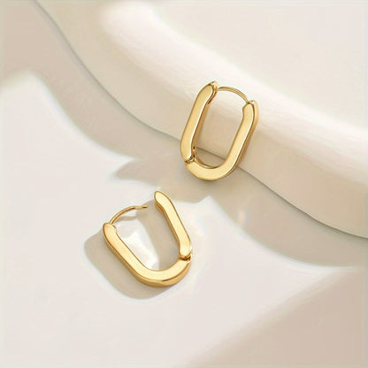 Elegant Geometric Hoop Earrings - LEESTIA