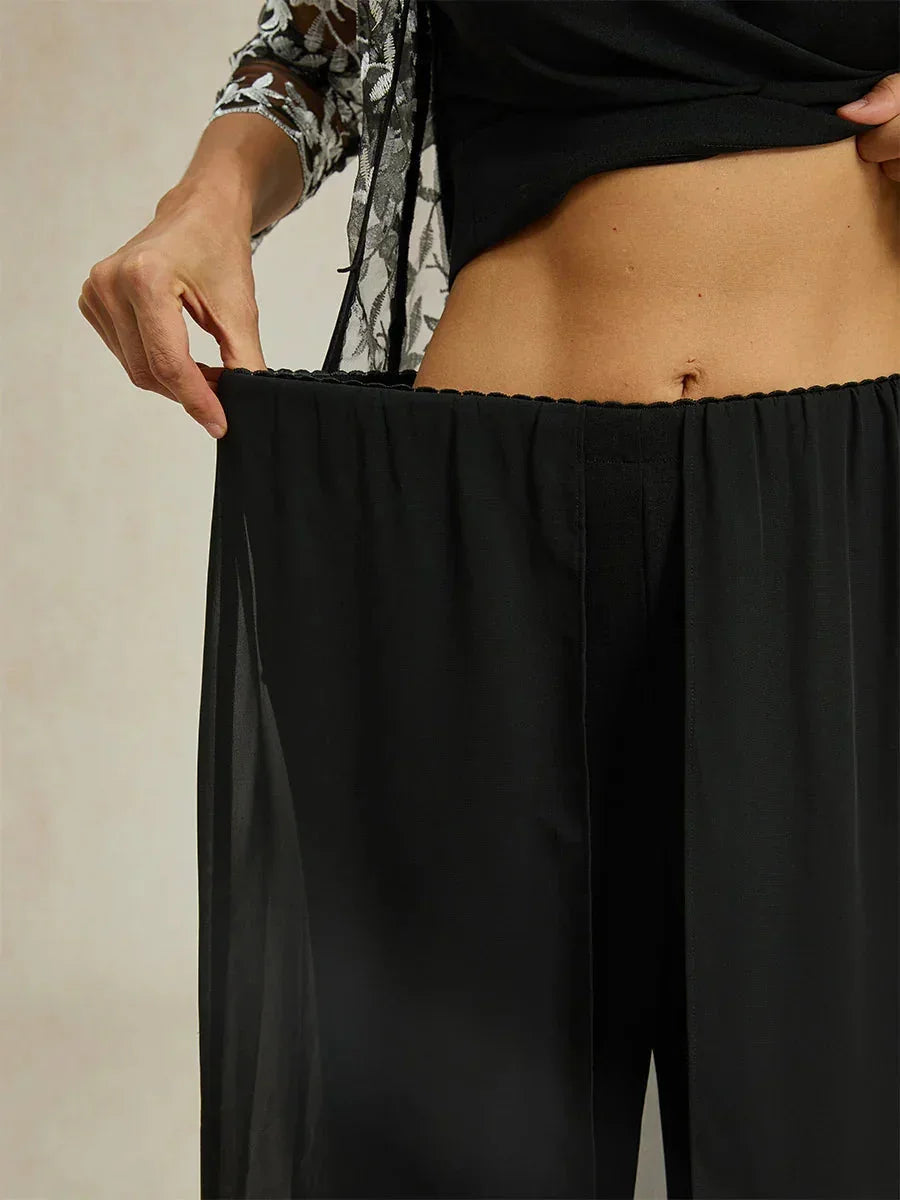 Stylish Skirt and Stretch Pant Combination Bottom