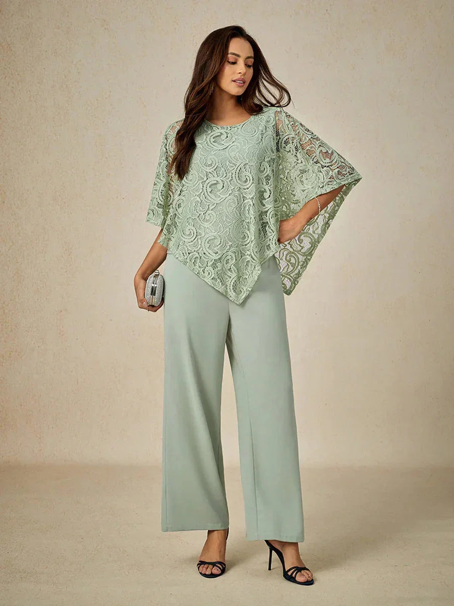 Elegant Lace Batwing Sleeve Top