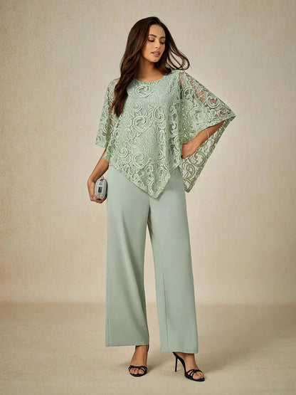 Elegant Lace Batwing Sleeve Top