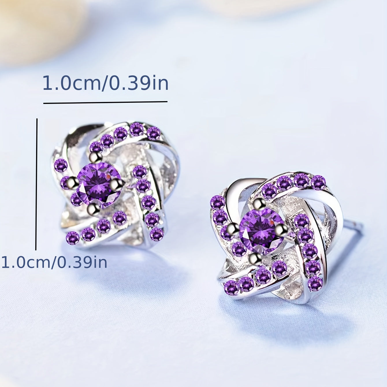 Purple Four-Leaf Clover Earrings - LEESTIA