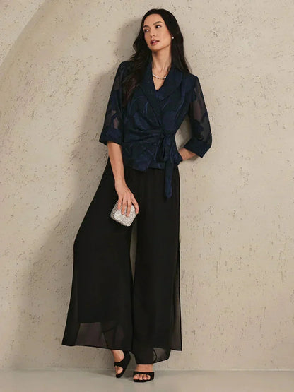 Elegant Floral Chiffon Blouse