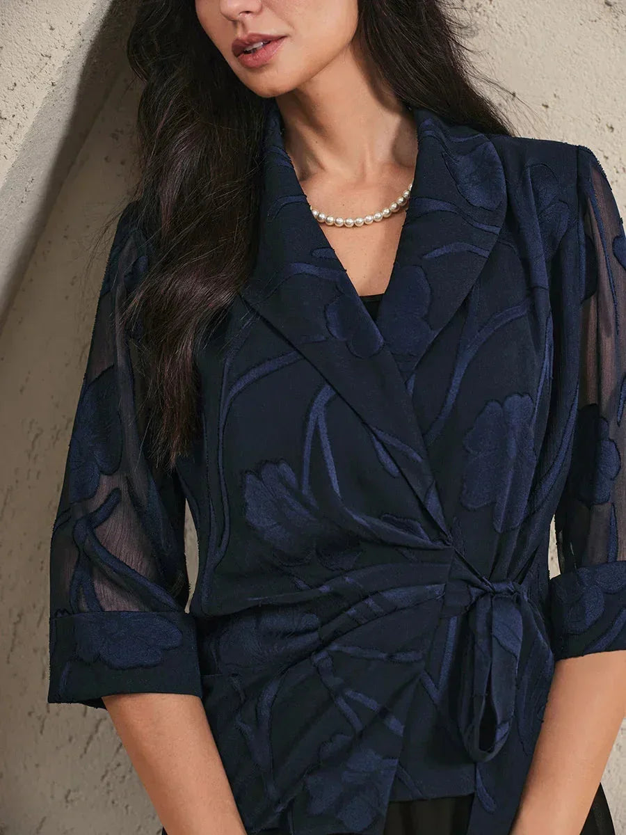 Elegant Floral Chiffon Blouse