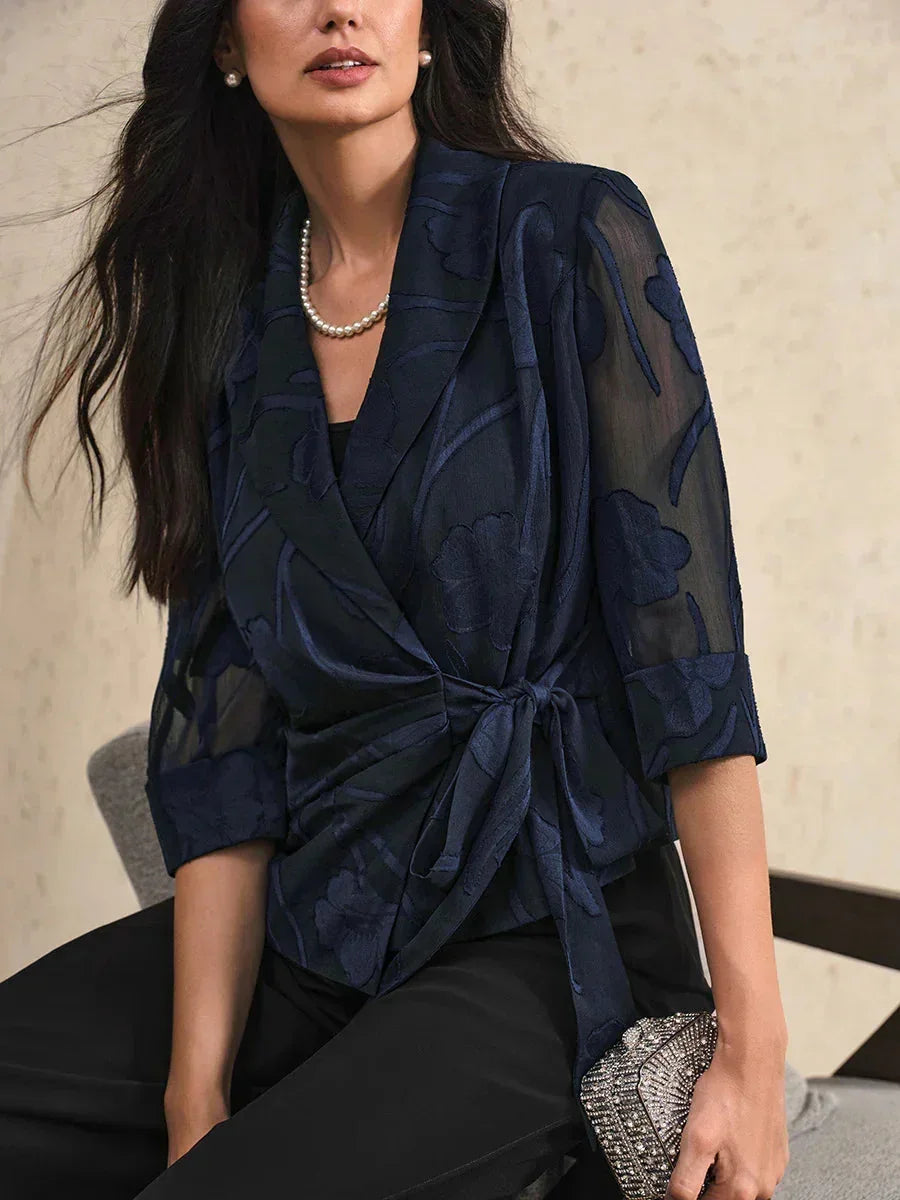 Elegant Floral Chiffon Blouse