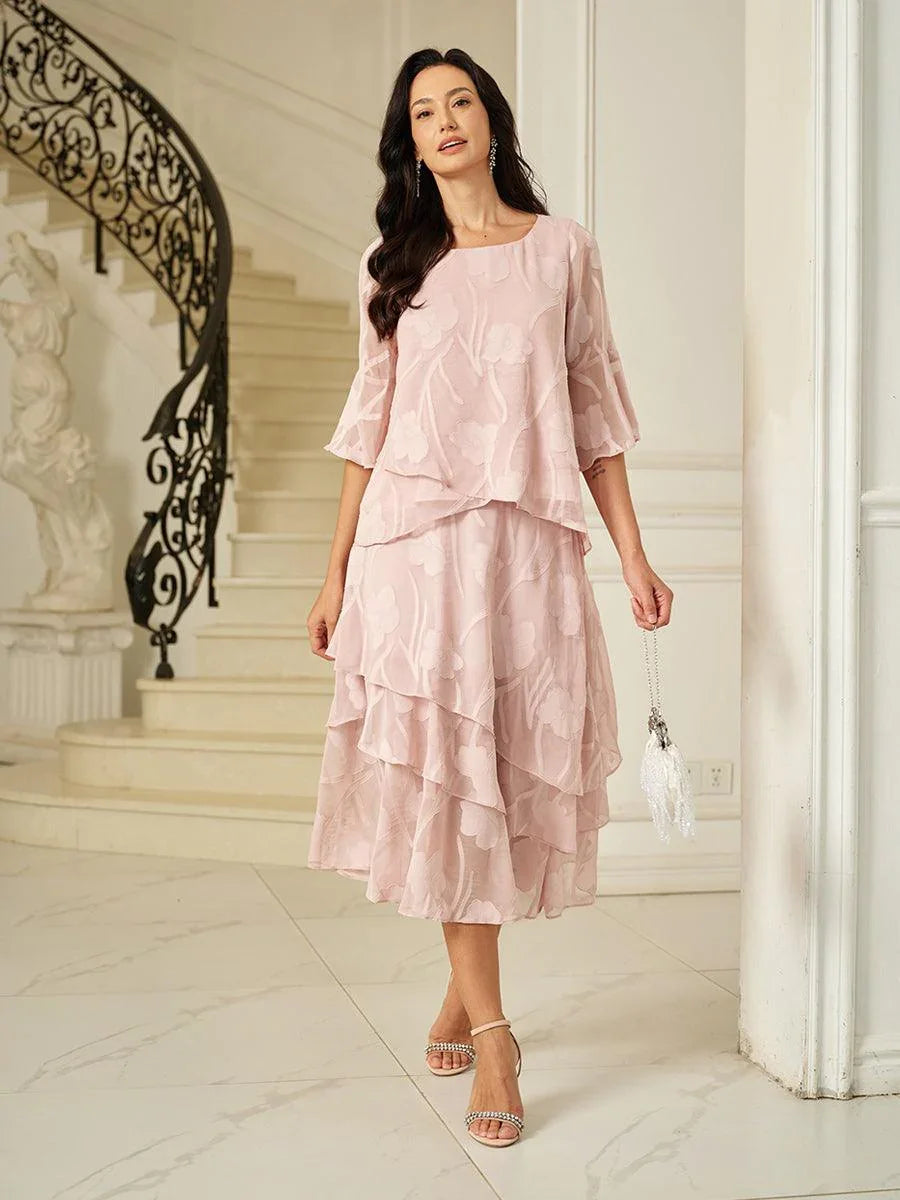 Dressy Chiffon Asymmetric Hem Blouse