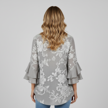 Vintage Floral Print Blouse