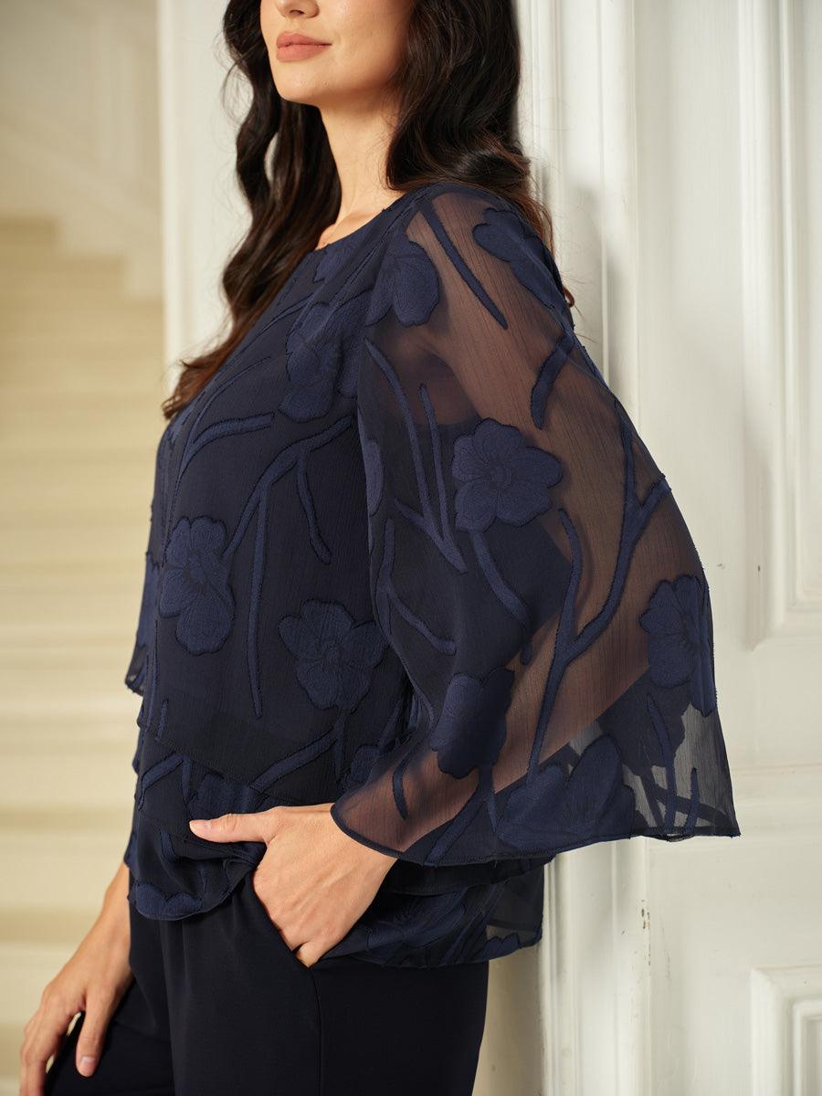 Chiffon Floral Layered Blouse