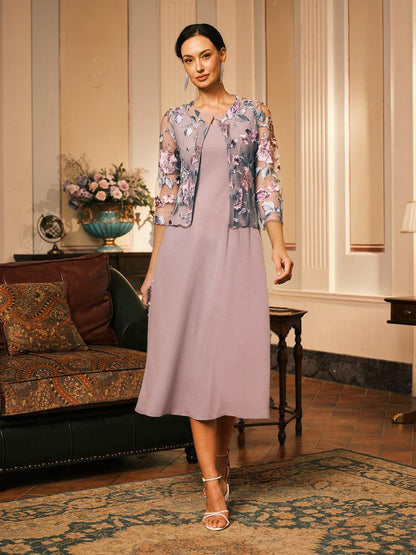 Floral Embroidered Lace Jacket With Scallop Detail