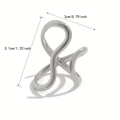 Chic Asymmetrical Wave Ring - LEESTIA