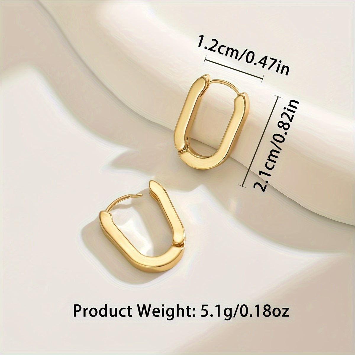 Elegant Geometric Hoop Earrings - LEESTIA