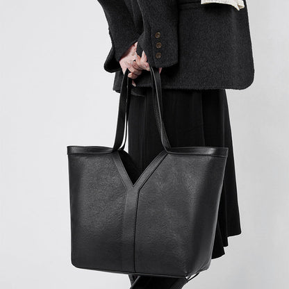 Korean Style Autumn Genuine Leather Tote Bag