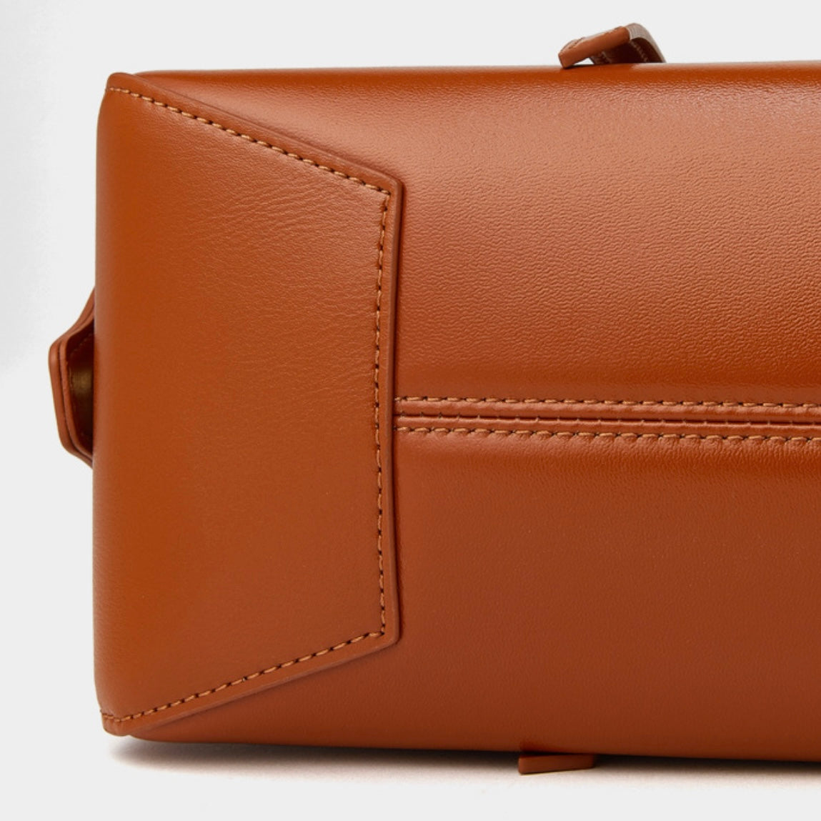 Women's Genuine Leather Retro Bowling Bag with Horse Charm