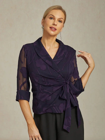 Elegant Floral Chiffon Blouse