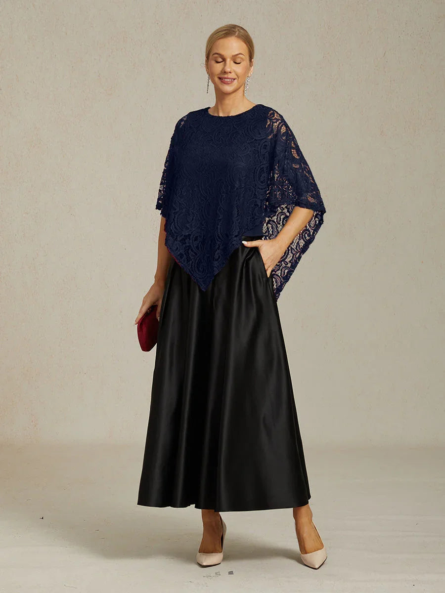 Elegant Lace Batwing Sleeve Top
