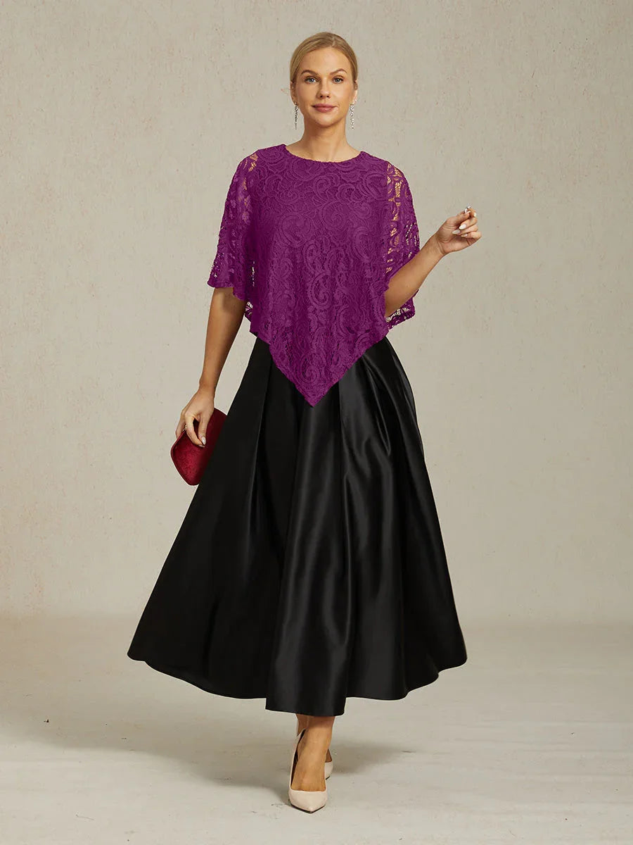 Elegant Lace Batwing Sleeve Top