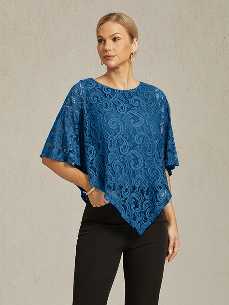 Elegant Lace Batwing Sleeve Top