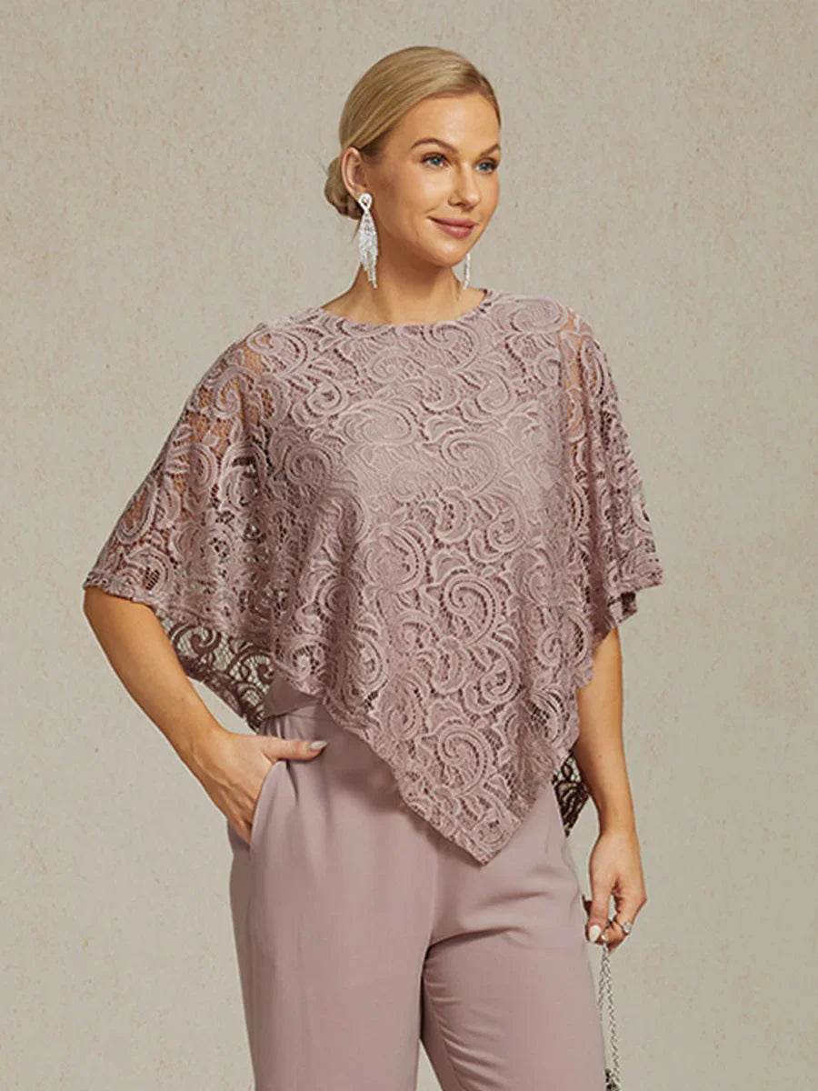 Elegant Lace Batwing Sleeve Top