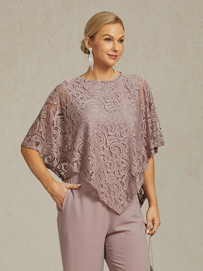Elegant Lace Batwing Sleeve Top