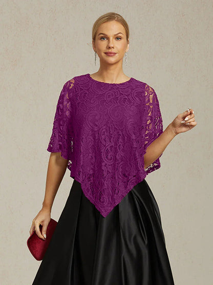 Elegant Lace Batwing Sleeve Top