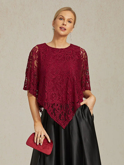 Elegant Lace Batwing Sleeve Top