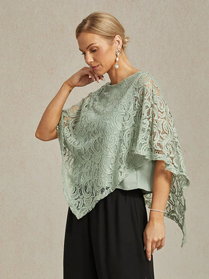 Elegant Lace Batwing Sleeve Top