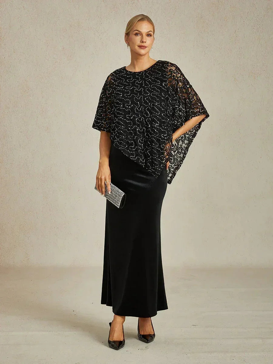 Elegant Lace Batwing Sleeve Top