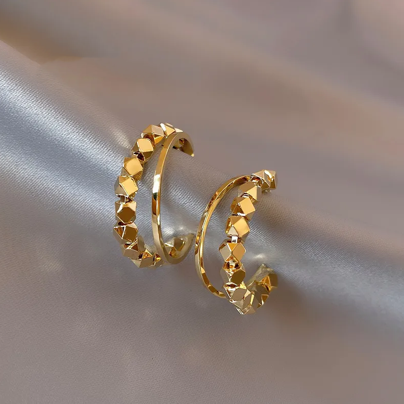 Elegant Gold-Plated Cubic Earrings - LEESTIA
