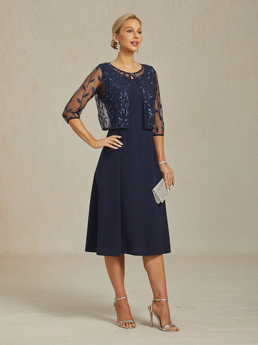 Floral Embroidered Lace Jacket with Rhinestone Clasp