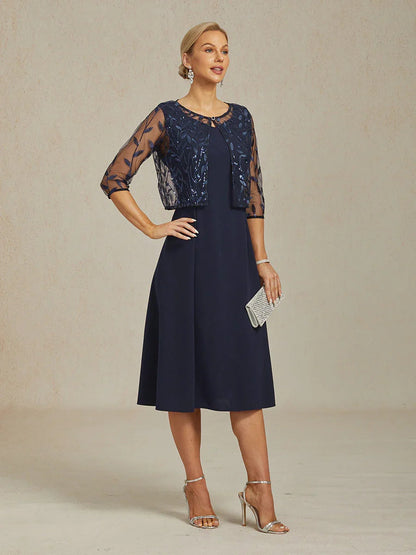 Floral Embroidered Lace Jacket with Rhinestone Clasp