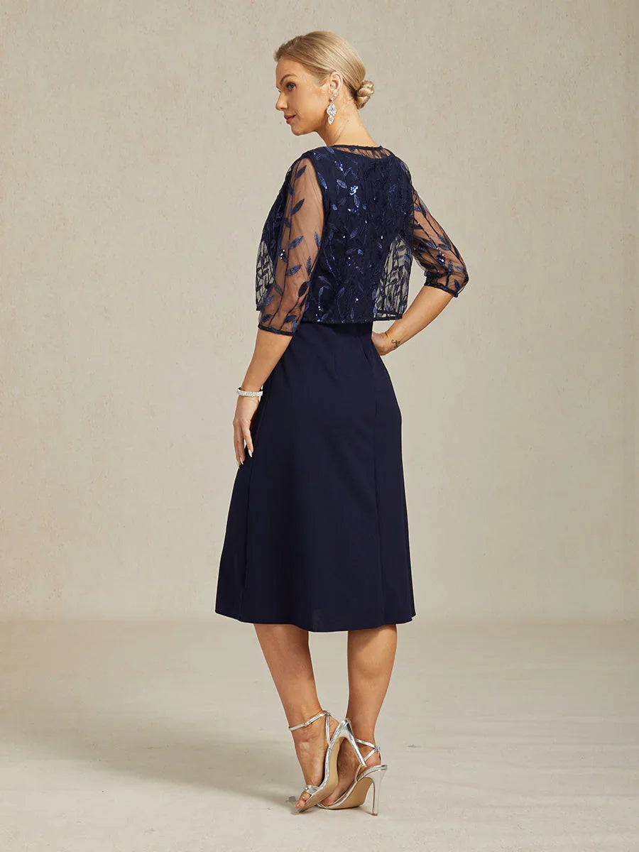 Floral Embroidered Lace Jacket with Rhinestone Clasp