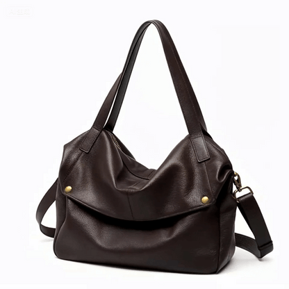 Women's Retro Genuine Leather Soft Minimalist Casual Tote Bag