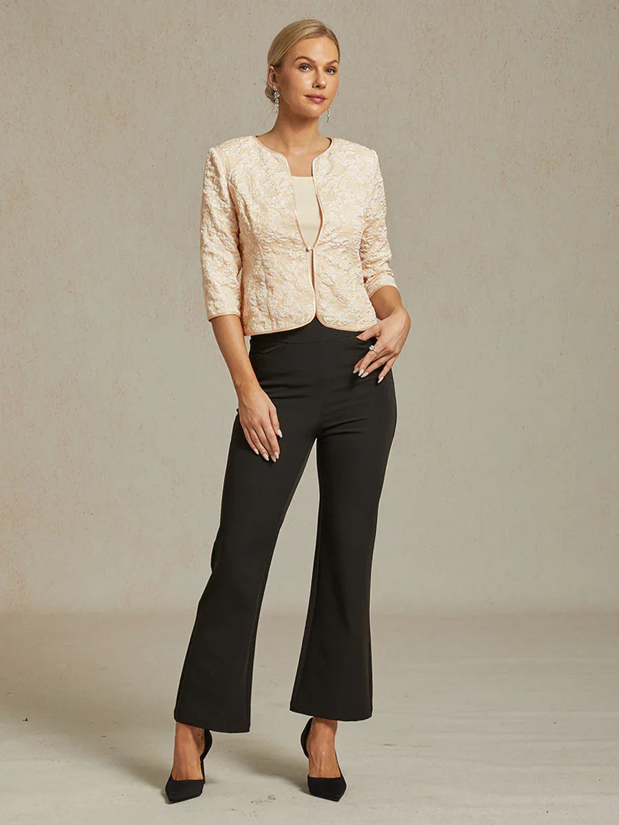 High Stretch Bootcut Pants with Slimming Leg Shape and Mid Rise with Pockets