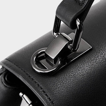 Commuter Genuine Leather Embossed Tote Crossbody Bag