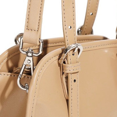 Genuine Leather Bowling Commuter Large Capacity Shoulder Clutch Bag