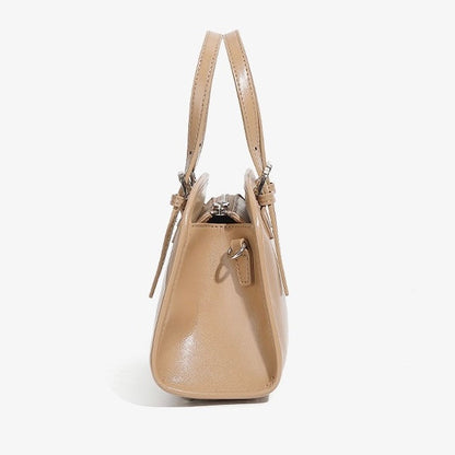 Genuine Leather Bowling Commuter Large Capacity Shoulder Clutch Bag