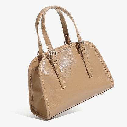 Genuine Leather Bowling Commuter Large Capacity Shoulder Clutch Bag