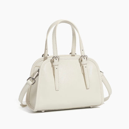 Genuine Leather Bowling Commuter Large Capacity Shoulder Clutch Bag