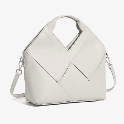Women's Genuine Leather Woven Handbag