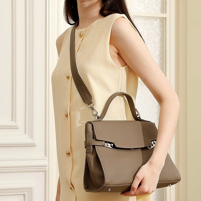 Women's Genuine Leather Minimalist Stylish Large Capacity Tote Shoulder Bag