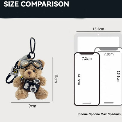 Camera Teddy Bear Bag Charm