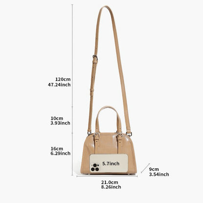 Genuine Leather Bowling Commuter Large Capacity Shoulder Clutch Bag