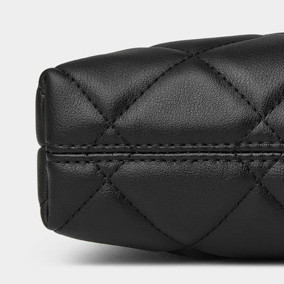 Women's Quilted Genuine Leather Chain Shoulder Bag