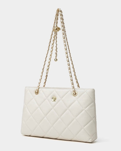 Women's Quilted Genuine Leather Chain Shoulder Bag