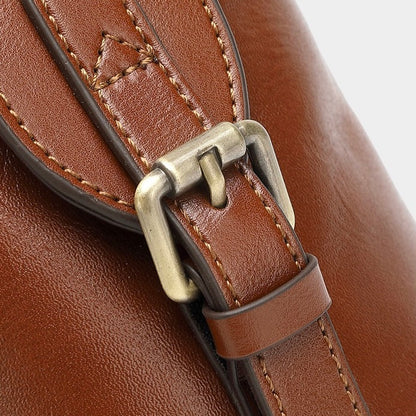 Pebbled Leather Convertible Satchel with Top Handles