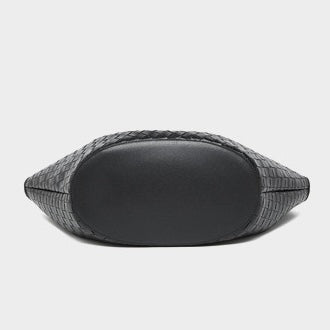 Women's Genuine Leather Woven Commuter Bag