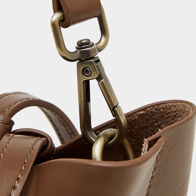 Women's Genuine Leather Flap Tote with Convertible Straps